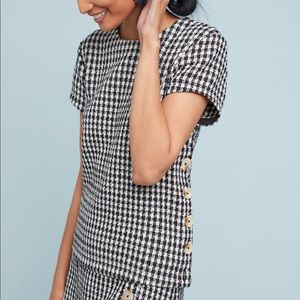 Maeve Townsend Gingham Plaid Boxy Blouse Anthro